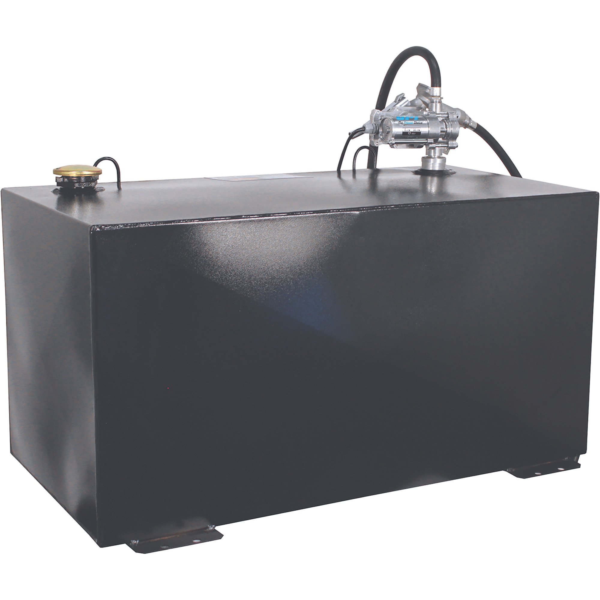 Better Built Steel Diesel Fuel Transfer Tank With GPI 12V Fuel Transfer Pump, 100-Gallon, Rectangular, Black, Model# 29214896